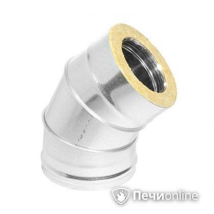 Колено 135° (45°) Теплов и Сухов Отвод Термо 45* ОТ-Р 430-0.5/оцинковка D150/210 в Астане