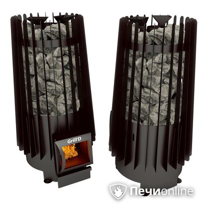 Дровяная печь-каменка GrillD Cometa Vega 180 short black в Астане