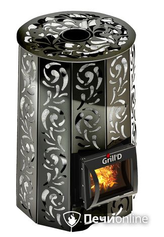 Дровяная печь-каменка GrillD Violet short Жадеит 80 в Астане