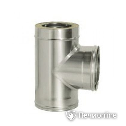 Дымоход Дымок Тройник 90° с изоляцией 0,8 мм. ТRFR90 150/230 в Астане