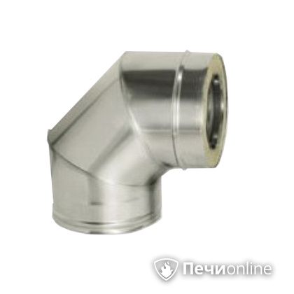 Дымоход Дымок Колено 90° с изоляцией 0,8 мм. OТFR90 150/230 в Астане
