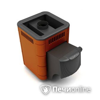 Дровяная банная печь TMF Оса Carbon терракота дверь антрацит в Астане