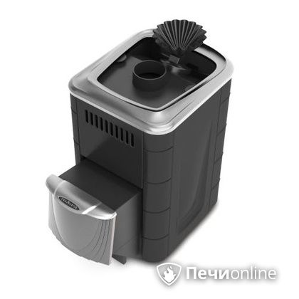 Дровяная банная печь TMF Гейзер Мини 2016 Carbon закрытая каменка нержавеющая дверь антрацит в Астане