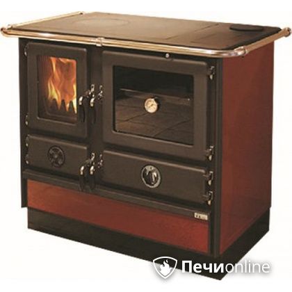 Отопительно-варочная печь MBS Thermo Magnum Red R с теплообменником и духовым шкафом в Астане