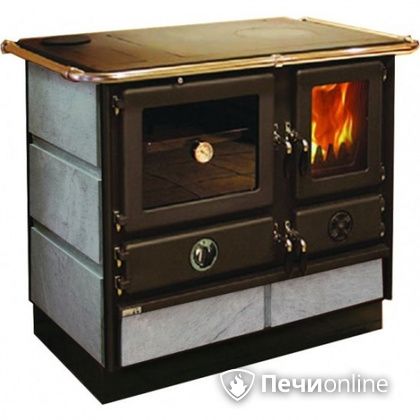 Отопительно-варочная печь MBS Thermo Magnum Stone L с теплообменником и духовым шкафом в Астане