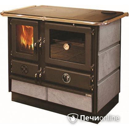 Отопительно-варочная печь MBS Thermo Magnum Stone R с теплообменником и духовым шкафом в Астане